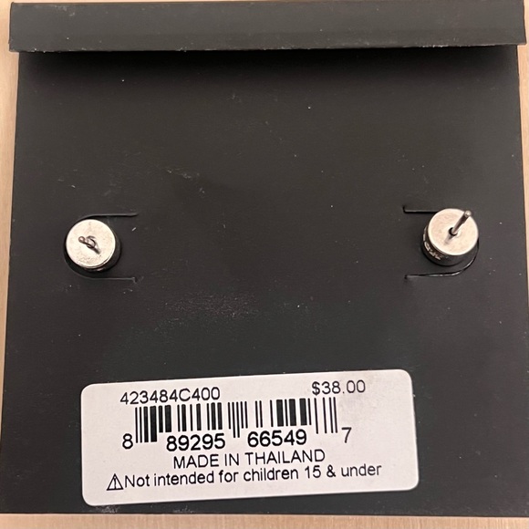 Coach Open Circle Blue Crystal Stud Earrings - Picture 2 of 3